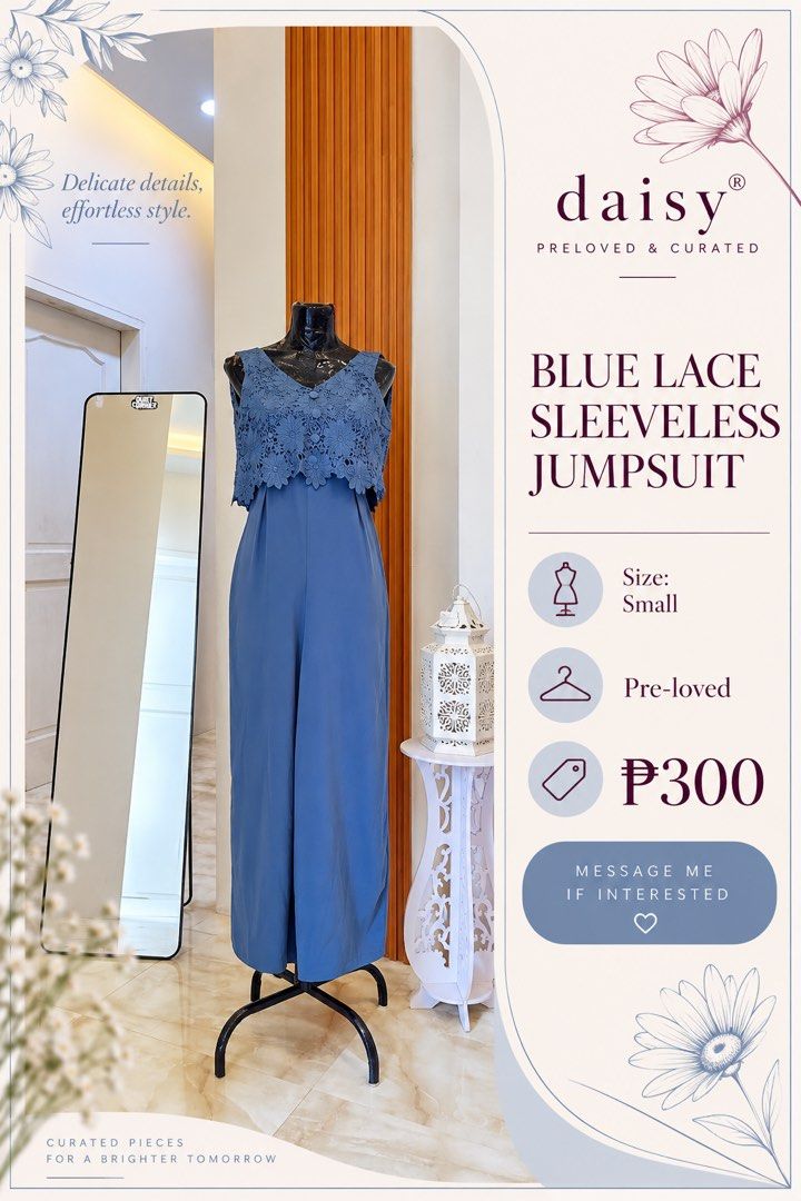 lace jumpsuit (Category: Jumpsuits) located in Zamboanga. Submitted by daisy_dresses (Listing ID 1464765471, Image 1). Description: Pre-loved dress in good condition. Lightly used and well cared for. Stylish and comfortable, perfect for casual outings, dates, events, or everyday wear. No major flaws or damages. Please check the photos for the actual condition and details. 📌 Pre-loved item 📌 Lightly used 📌 Good condition 📌 PHP 300 📌 Shipping 