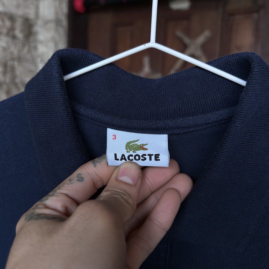 Lacoste Navy Polo Dress (Category: Dresses) located in Dipolog. Submitted by edthrfts (Listing ID 1464705826, Image 3). Description: ✅ ALREADY WASHED AND SANITIZED 📐Width: 15.5 📐Length: 32 Fit to: XS-S Condition: 9.5/10 Color: 9.2/10 Issue: minimal fold line (unnoticeable).