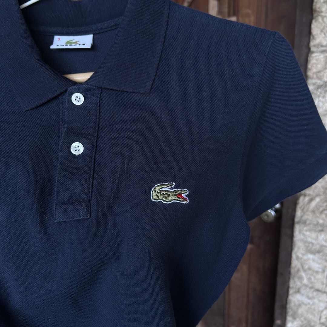 Lacoste Navy Polo Dress (Category: Dresses) located in Dipolog. Submitted by edthrfts (Listing ID 1464705826, Image 2). Description: ✅ ALREADY WASHED AND SANITIZED 📐Width: 15.5 📐Length: 32 Fit to: XS-S Condition: 9.5/10 Color: 9.2/10 Issue: minimal fold line (unnoticeable).