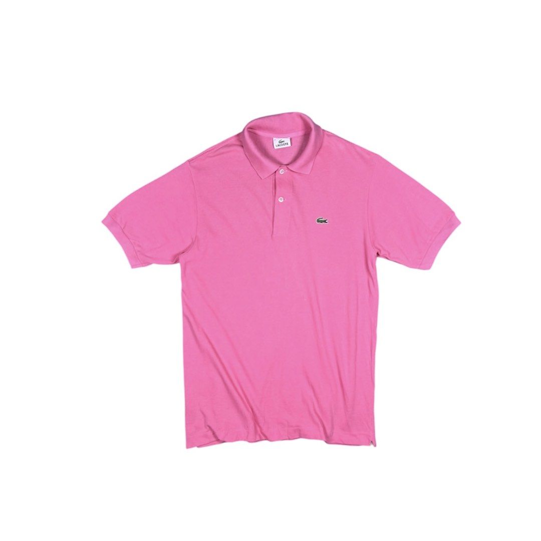 Lacoste Pink Polo Shirt Size 4 (Category: Activewear) located in Zamboanga. Submitted by nurhosinna77344 (Listing ID 1464584795, Image 1). Description: - Classic pink Lacoste polo shirt - Iconic crocodile logo on chest - Made in Peru - 100% cotton material - Size 4 - Small mark on front (please check last photo for details).