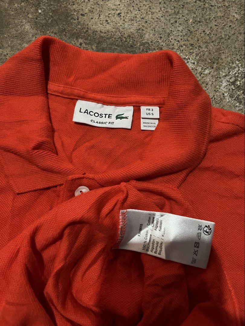 LACOSTE SIZE 3 (Category: Tshirts & Polo Shirts ) located in Santa Cruz. Submitted by youngearth.c72f95 (Listing ID 1464708568, Image 3). Description: LIKE NEW CONDITION NO ISSUE COLOR RATE-10/10 Dimes-20x26.