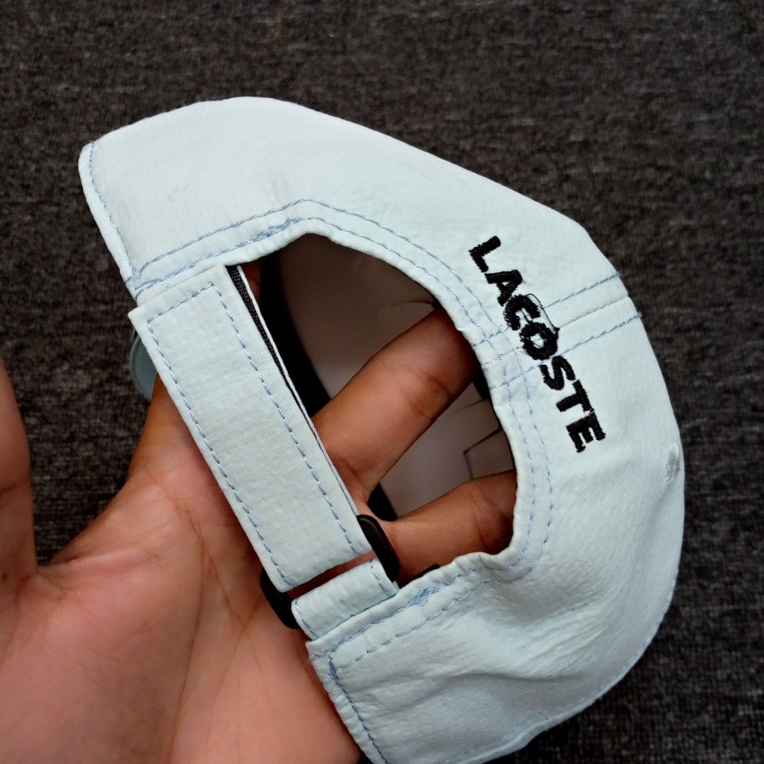 Lacoste Sport Cap Light Blue One Size (Category: Caps & Hats) located in Manila. Submitted by pablopresk0. (Listing ID 1464668021, Image 2). Description: - Light blue Lacoste Sport cap - Adjustable strap at the back - One size fits most - Perfect for casual wear or sports - Clean and ready to wear back Manila location📍 Excellent condition✅ Pm if interested📩 .