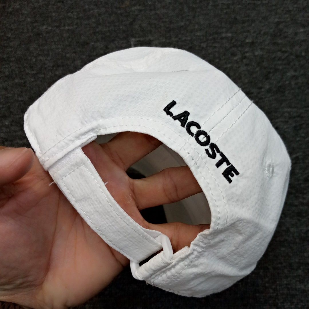 Lacoste Sport White Cap (Category: Caps & Hats) located in Manila. Submitted by pablopresk0. (Listing ID 1464662002, Image 3). Description: - Authentic White Lacoste Sport Cap - Iconic crocodile logo on the side - 'LACOSTE' text on front and back - Adjustable strap for a comfortable fit - One size fits most back Manila location📍 Excellent condition✅ Pm if interested📩 .