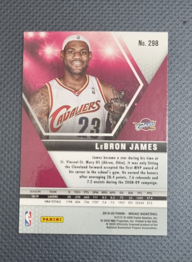Lebron James (Category: Raw Singles) located in Pasig City. Submitted by MaryandXaviersCorner (Listing ID 1464648688, Image 2). Description: Lebron James Mosaic MVPs Card Actual pictures of the item posted Will be shipped in a toploader and bubblewrap Please check my other NBA cards listings..