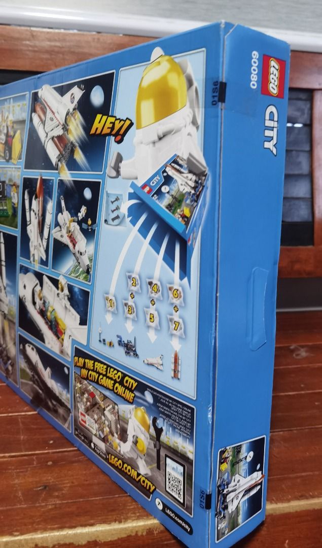 LEGO City Spaceport Space Shuttle 60080 (Category: Lego & Building Sets) located in Marikina City. Submitted by ericjannie1206 (Listing ID 1464769808, Image 3). Description: - Brand: LEGO City - Set: Spaceport (60080) - Includes: Space shuttle, mobile launch pad, satellite, countdown clock, and service vehicle - Total Pieces: 586 - Recommended Age: 6 to 12 years old - Condition: Brand new, unopened box with factory tape seals intact - Note: Store