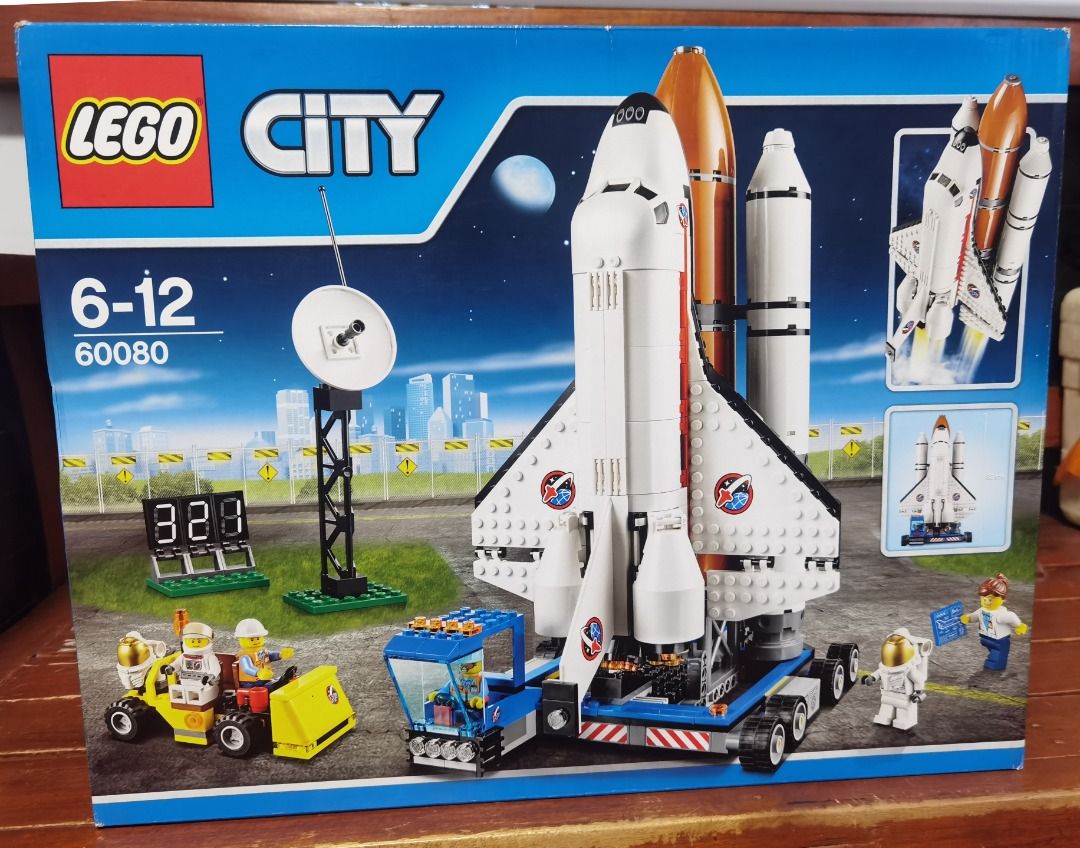LEGO City Spaceport Space Shuttle 60080 (Category: Lego & Building Sets) located in Marikina City. Submitted by ericjannie1206 (Listing ID 1464769808, Image 1). Description: - Brand: LEGO City - Set: Spaceport (60080) - Includes: Space shuttle, mobile launch pad, satellite, countdown clock, and service vehicle - Total Pieces: 586 - Recommended Age: 6 to 12 years old - Condition: Brand new, unopened box with factory tape seals intact - Note: Store