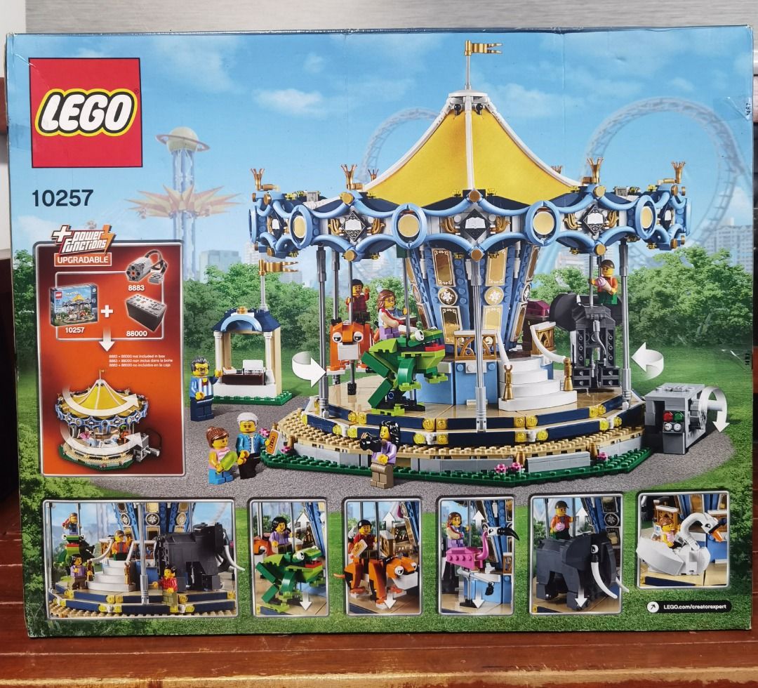 LEGO Creator Expert Carousel 10257 Amusement Park (Category: Lego & Building Sets) located in Marikina City. Submitted by ericjannie1206 (Listing ID 1464769551, Image 1). Description: - LEGO Creator Expert Carousel (Set 10257) - Brand new in box with factory tape seals intact - 2670 pieces, recommended for ages 16 and up - Features a working merry-go-round mechanism, ticket booth, and multiple minifigures - Power Functions upgradable for motorize