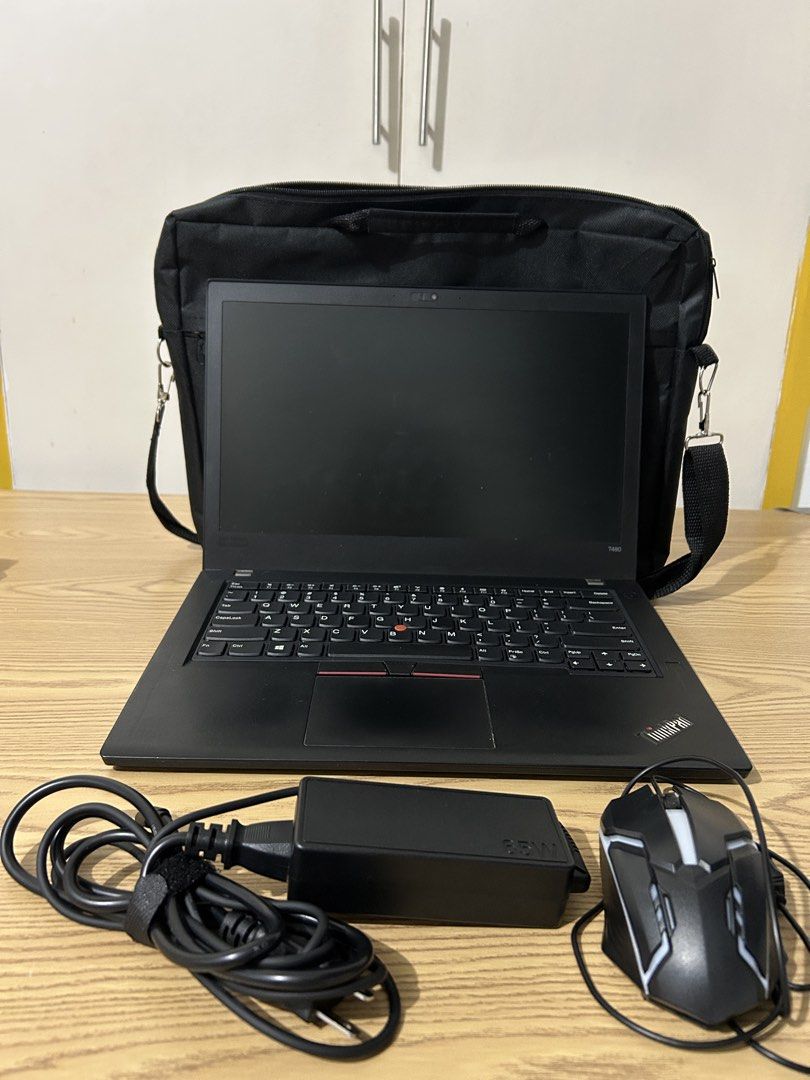 Lenovo ThinkPad T480 Intel Core i5 8th Gen, 8GB RAM (Category: Laptops & Notebooks) located in Manila. Submitted by zealpenguin-a0aa (Listing ID 1464647249, Image 1). Description: Still in good working condition. Fingerprint scanner works well. Specs: • Intel Core i5 8th Gen • 8GB RAM • 256GB SSD • 14-inch display • Built-in webcam • Windows • Wi-Fi Included: Original/65W charger Laptop bag wired mouse Preferably Pick up. Dm if interested!.