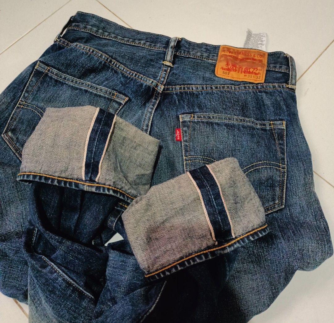 Levis 501 red line selvedge pants (Category: Jeans) located in Asingan. Submitted by arnelpalaris8 (Listing ID 1464741926, Image 3). Description: Levis 501 Red line selvedge Pants 31x32 On Tag 32-30 Waistline 41 Length 7.5 inch hem Verygood to excellent condition PM ME.