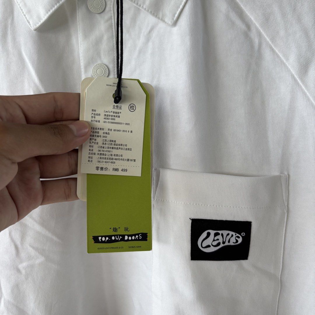Levis polo shirt (Category: Formal Shirts) located in San Fernando. Submitted by diff.thr1ft (Listing ID 1464584627, Image 3). Description: For sale Levis polo shirt Bnew deadstock Size m on tag fit large 900+shipping fee Location:pampanga J&t courier.