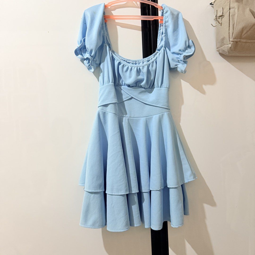 Light Blue Puff Sleeve Tiered Mini Dress (Category: Dresses) located in Guinobatan. Submitted by ktonkatsu (Listing ID 1464592174, Image 1). Description: 📍BICOL Shipping via J&T.
