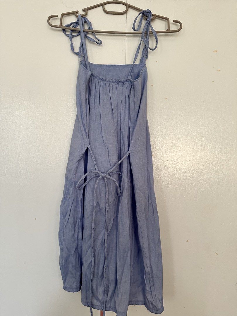 Light Blue Tie Dress (Category: Dresses) located in Paranaque City. Submitted by preloveeed890 (Listing ID 1464656184, Image 2). Description: brand new, only fitted and kept in storage.