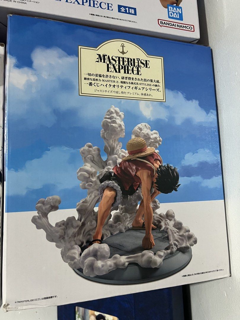 Lot Sale: Luffy figures (Category: Figurines & Statues) located in Pateros City. Submitted by bentables.bentables (Listing ID 1464667965, Image 3). Description: Lot sale - Set only , no break set 1. IK Luffy G2 / BIB 2. IK Luffy G3 / Loose w/ issue - glued thumb to mouth 3. IK Luffy G4 / BIB 4. IK Luffy G5 - Running / BIB 5. IK Luffy G5 - Spinning / BIB 6. POP Luffy Sailing Again / BIB *faded box 7. POP Luffy G4 / BIB w/ BB 8. POP Luffy G5 / BIB 