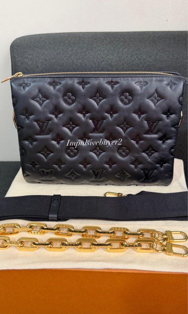 Louis Vuitton COUSSIN medium (Category: Luxury Bags & Wallets) located in Manila. Submitted by backupaccount2 (Listing ID 1464743015, Image 1). Description: - ✨ FOR SALE — LOUIS VUITTON COUSSIN PM ✨ 🤎 Size: PM / medium-size 🤎 Condition: Barely used, well-kept 🤎 Microchip 🤎 Complete straps/accessories as shown 🤎 Very minimal signs of use MEET UP ONLY: NEWPORT MANILA PM for price, additional photos, and details. Serious buyers only..