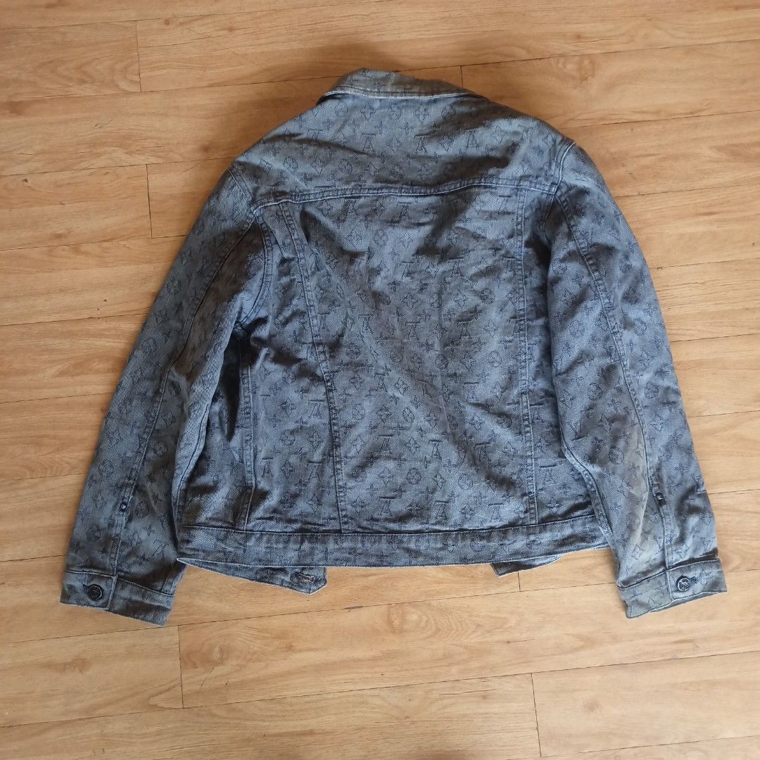 Louis Vuitton Monogram Denim Jacket (Category: Coats, Jackets and Outerwear) located in Cavite. Submitted by blasterr21 (Listing ID 1464691568, Image 3). Description: Louis Vuitton Monogram Denim Jacket size 44 on tag used condition (7/10) has flaws.