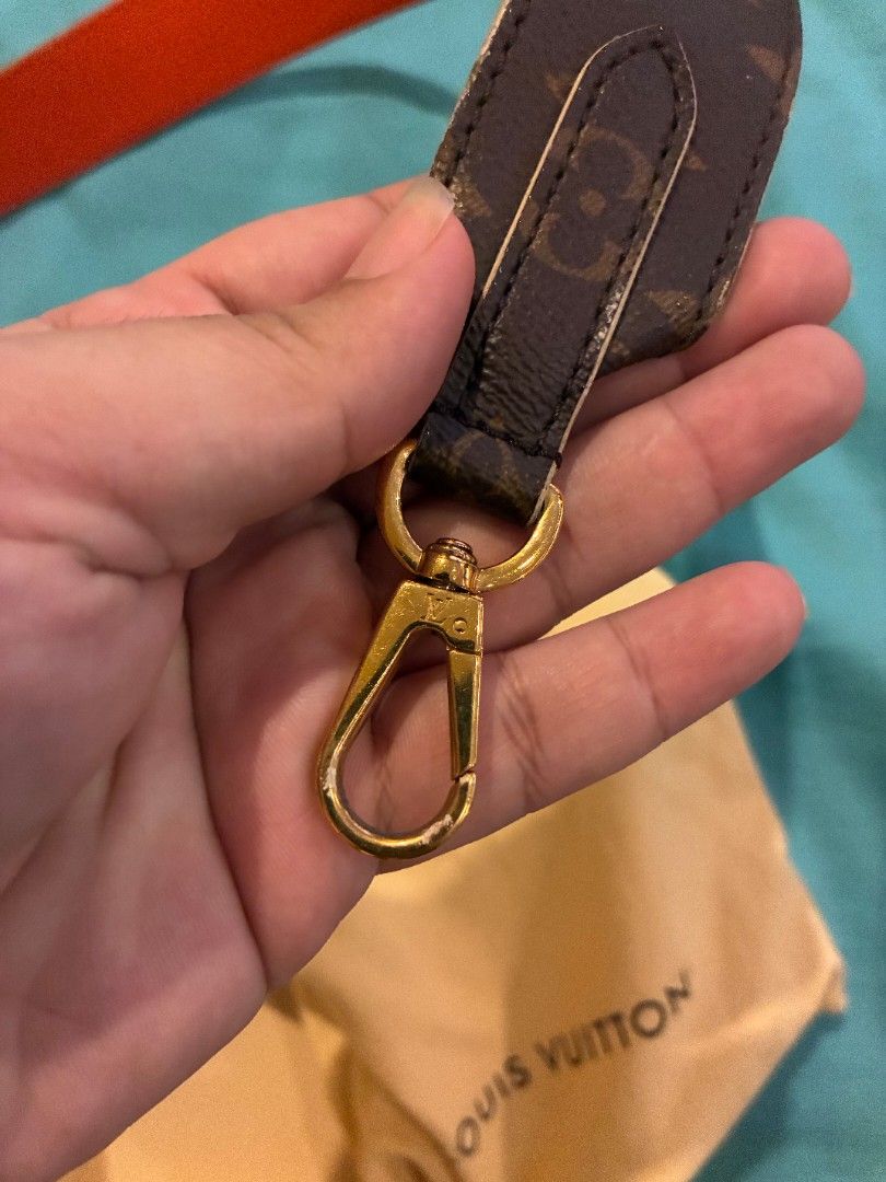 Louis Vuitton Monogram Orange Leather Bag Strap (Category: Luxury Bags & Wallets) located in Cebu City. Submitted by beagles30 (Listing ID 1464605240, Image 2). Description: - Authentic Louis Vuitton strap - Gold hardware with a convenient swivel clasp - Made in Spain - Comes with original Louis Vuitton box and dust bag - Perfect for personalizing your favorite bag 16,000 pesos.