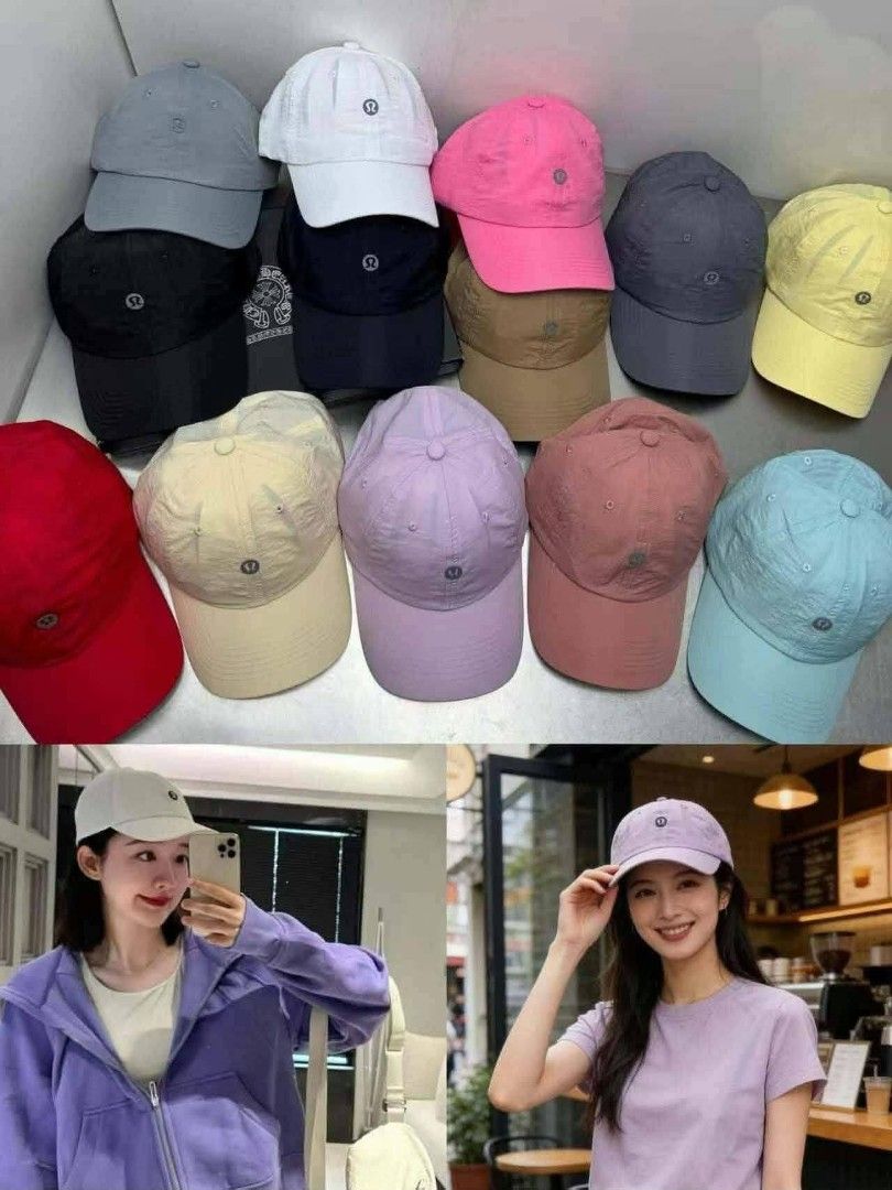 Lululemon, Alo, Prada, On Running Baseball Caps (Category: Caps & Hats) located in Santo Domingo. Submitted by krizzies_korner (Listing ID 1464645374, Image 1). Description: - Variety of baseball caps available - Brands include Lululemon, Alo, Prada, and On Running - Colors: pink, white, black, grey, blue, beige, red, purple, and more - Some caps feature mesh panels - Ideal for everyday wear or sports activities.