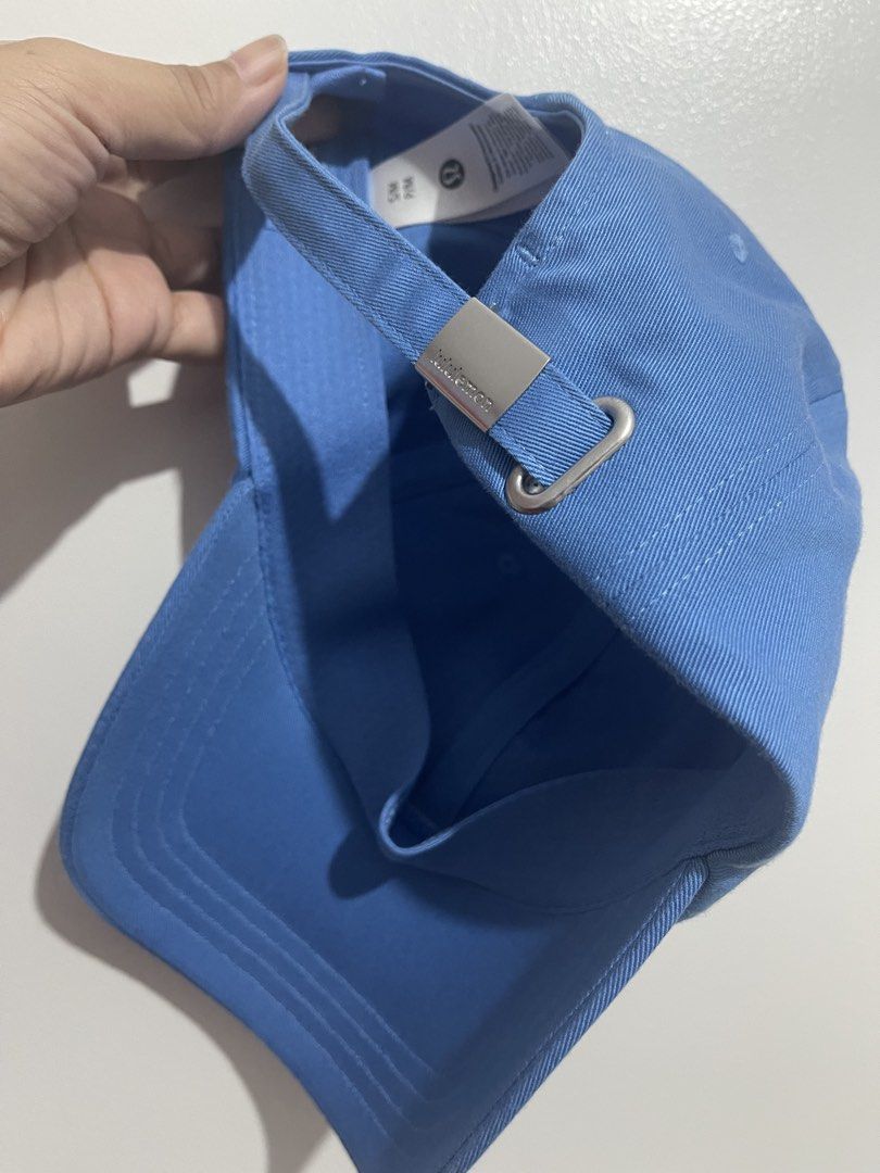 Lululemon Blue Baseball Cap S/M (Category: Caps & Hats) located in Bulacan. Submitted by akspreloved (Listing ID 1464591780, Image 3). Description: - Blue Lululemon Cap - Size S/M - Embroidered Lululemon logo on front - Adjustable strap with metal buckle at the back - From USA.