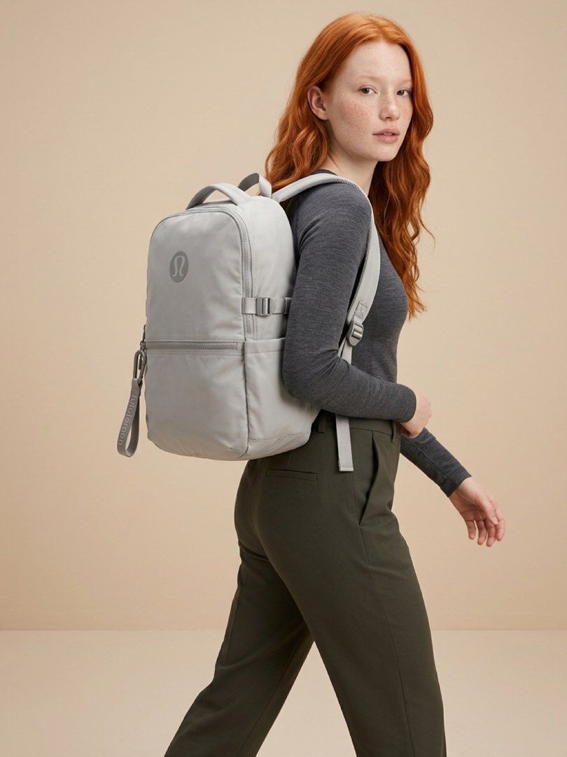 Lululemon Grey Backpack (Category: Backpacks) located in Manila. Submitted by n.vallermosa (Listing ID 1464611439, Image 3). Description: - Grey Lululemon backpack - Main zip compartment - Front zip pocket - Side pockets - Adjustable straps - Lululemon logo on front - Ideal for everyday use or gym - Authentic Lululemon.