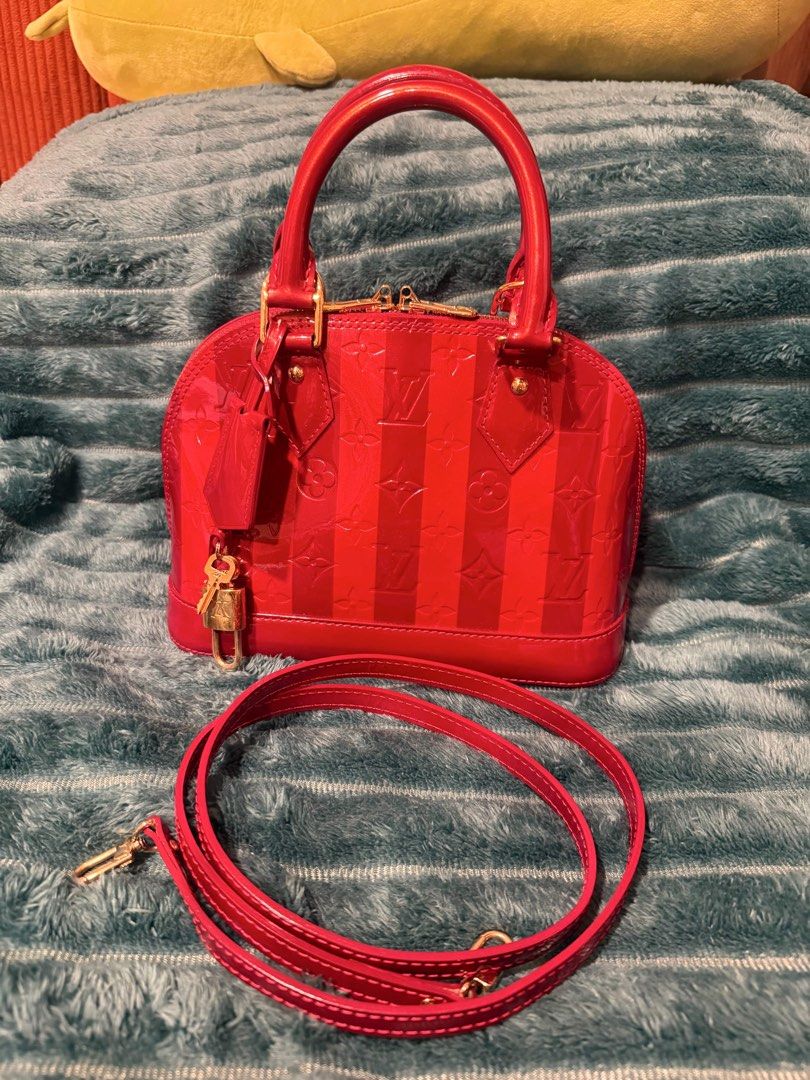 LV BB ALMA IN RED STRIPE (RARE FIND) (Category: Luxury Bags & Wallets) located in Cavite. Submitted by playerscollection (Listing ID 1464593587, Image 1). Description: LV BB ALMA PATENT LEATHER 50k OR BEST OFFER NO FLAWS RARE! DM IF INTERESTED.