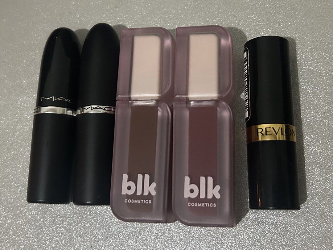 MAC BLK REVLON (Category: Makeup) located in Manila. Submitted by 2025declutterring (Listing ID 1464693046, Image 1). Description: SHADE: * MAC 815 Paramount * MAC 515 Truth Be Told * blk Seashell — Soft Blur Matte Tint * blk Lush — Soft Blur Matte Tint Purchased this year. Rarely used. Natambak na lang. Selling as a bundle only. .