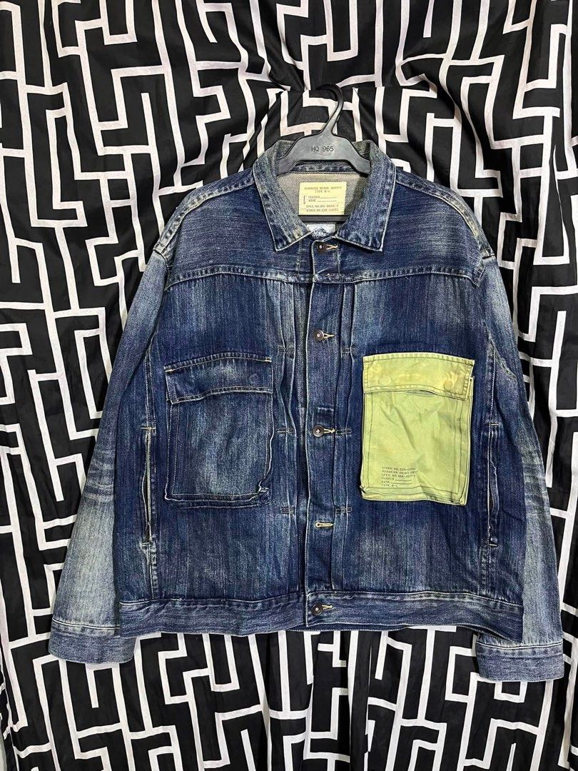 MADNESS DENIM JAPAN SELVEDGE JACKER (Category: Luxury Apparel) located in Manila. Submitted by bibiies2.0xghettothrift (Listing ID 1464732145, Image 3). Description: Details W23-24 L26 M to l fit Loc.Baclaran Paranaque.