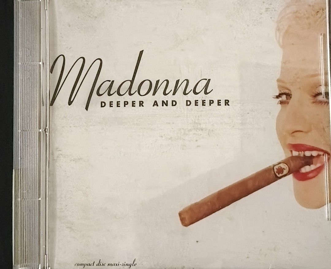 Madonna Deeper and Deeper Maxi-Single CD (Category: CDs & DVDs) located in Manila. Submitted by ruelcabrer77078 (Listing ID 1464749694, Image 1). Description: - Artist & Title: Madonna - Deeper and Deeper (CD Maxi-Single) - Release Year & Label: 1992, Maverick / Sire Records (Made in USA) - Tracklist: Includes 7 tracks featuring Shep's Deep Makeover Mix, David's Klub Mix, and Shep's Classic 12-inch - Album Origin: Original version featured on the