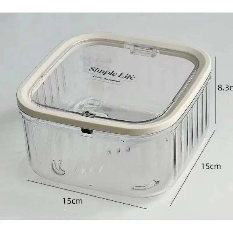Makeup Storage Box (Category: Other Home Decor) located in Kuala Lumpur. Submitted by ermawan_143 (Listing ID 1464600844, Image 1). Description: Size: 15 × 15 × 8.3 cm Cream lid with transparent body Suitable for storing makeup, skincare, stationery and other small essentials..