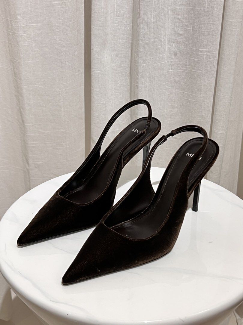 Mango Brown Suede Slingback Heels (Category: Heels) located in Cebu City. Submitted by cgdeclutters (Listing ID 1464588745, Image 1). Description: .