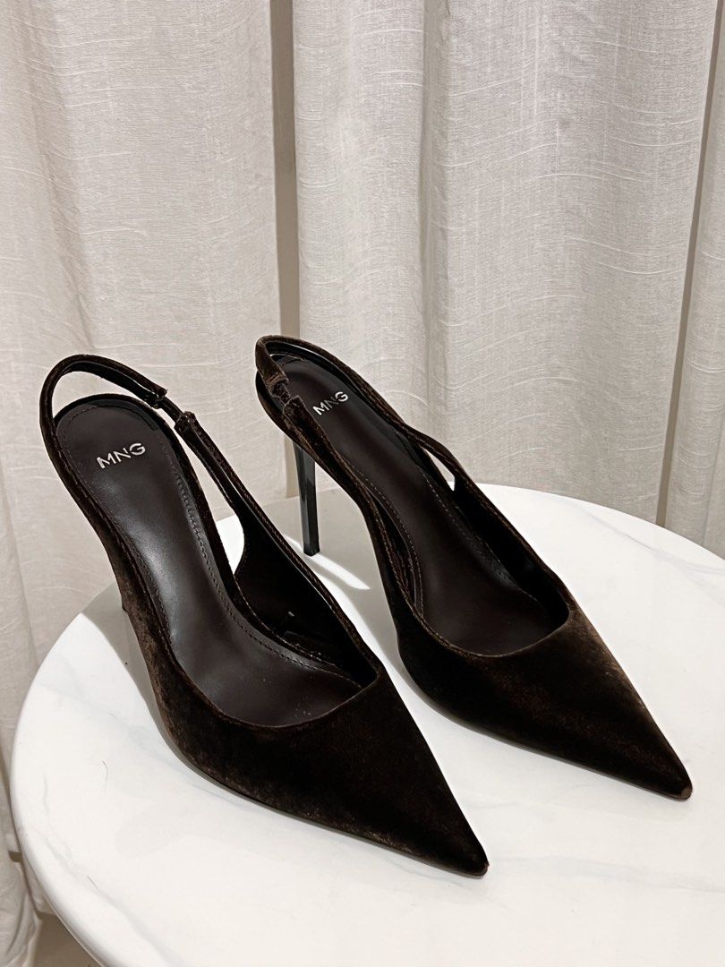 Mango Brown Suede Slingback Heels (Category: Heels) located in Cebu City. Submitted by cgdeclutters (Listing ID 1464588745, Image 2). Description: .