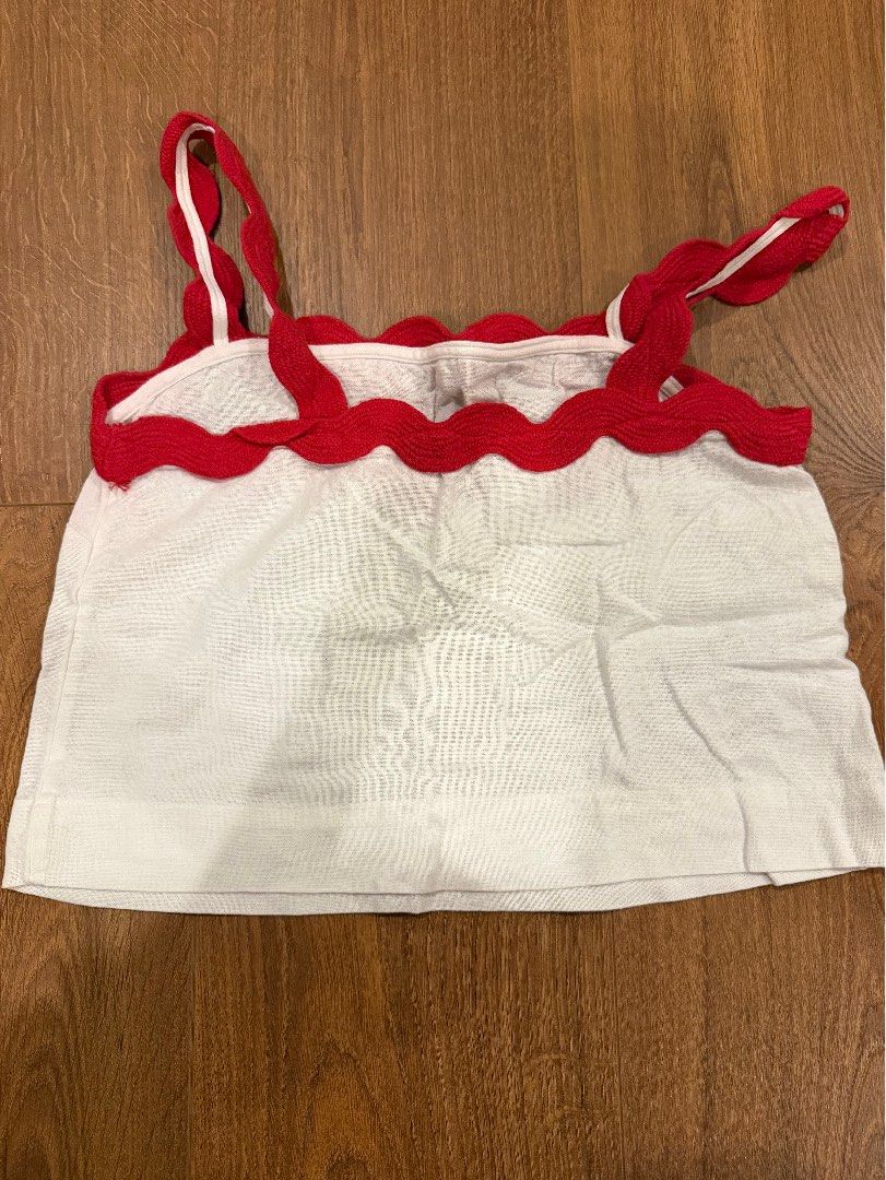 mango red and white (Category: Sleeveless) located in Paranaque City. Submitted by bbyooodaa (Listing ID 1464633580, Image 2). Description: Only wore it once for new years. Super cute and flattering!! .