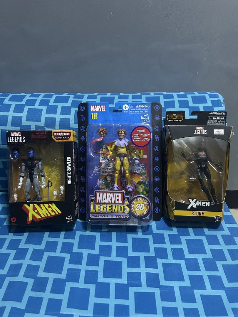 Marvel x men sale price (Category: Figurines & Statues) located in Manila. Submitted by lanceycey025890 (Listing ID 1464657670, Image 2). Description: Selling a collection of Marvel Legends X-Men action figures. Includes Archangel, Magneto, Professor X, Nightcrawler, Toad, and Storm. Some figures come with build-a-figure parts. All are in their original packaging. Great for any Marvel fan or collector..