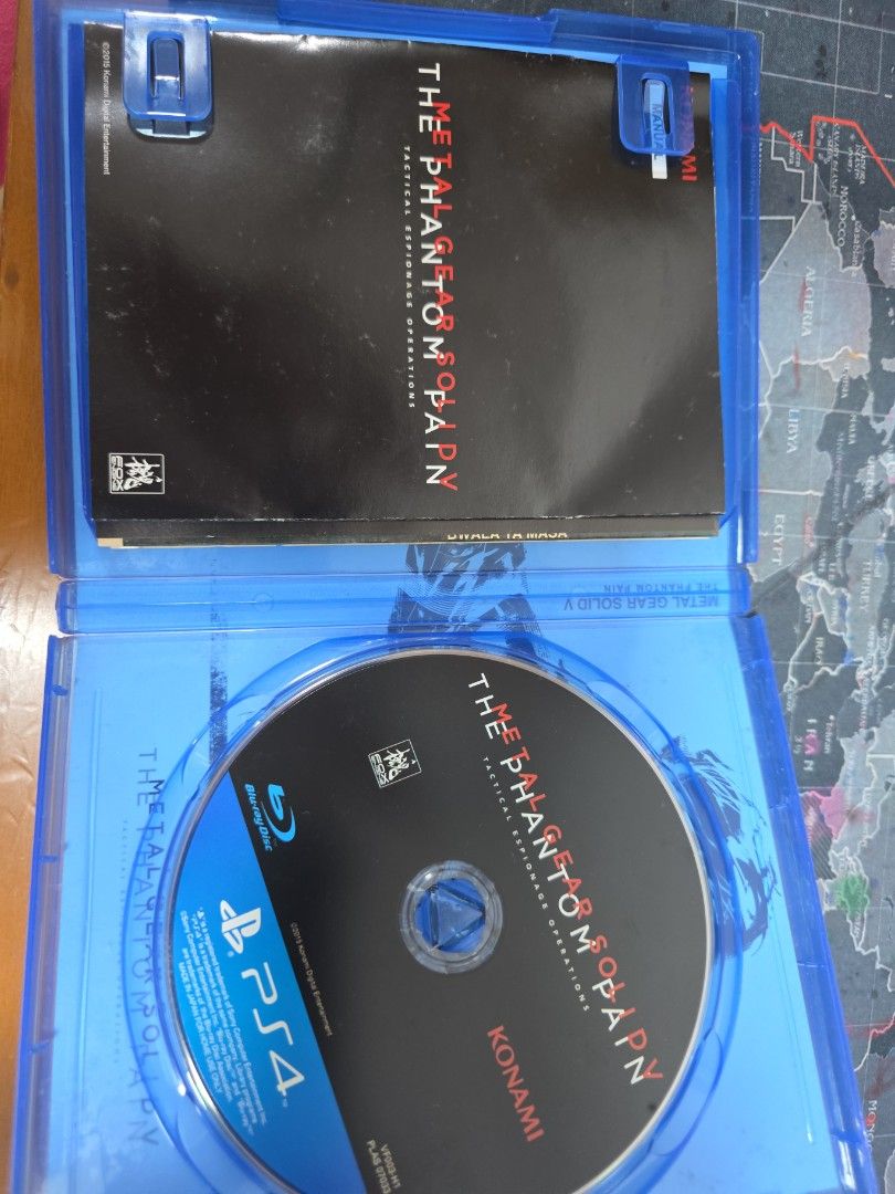 Metal Gear Solid V(5): The Phantom Pain PS4 (Category: PlayStation) located in Santa Rosa. Submitted by oddzyodd (Listing ID 1464727848, Image 3). Description: Physical disc and case, pre-owned, few scratches and dirt on disc, no issues, working. Slightly negotiable price PAYMENT FIRST, BUYER PAYS SHIPPING.