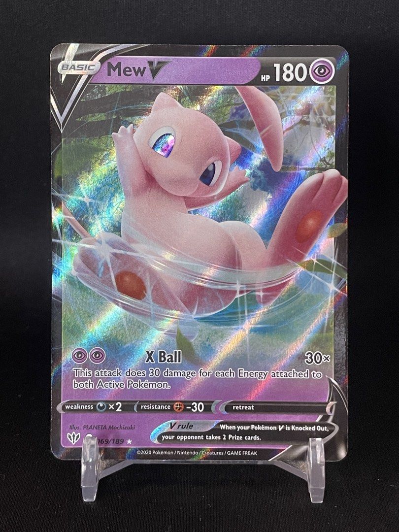 Mew V Darkness Ablaze (Category: Raw Singles) located in Muntinlupa City. Submitted by shiganshina_collectibles (Listing ID 1464653168, Image 1). Description: Vintage Pokemon Card Loc: Quezon City MoP: GCash or Maya MoD: LBC or Lalamove.