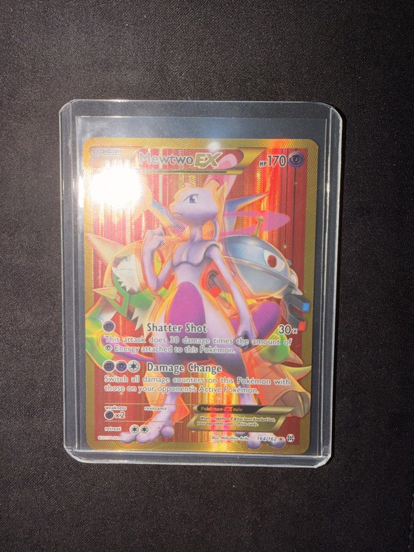 Mewtwo SIR 164/162 (Category: Raw Singles) located in Quezon City. Submitted by Kyzen (Listing ID 1464607670, Image 1). Description: Mewtwo SIR 164/162 from Breakthrough pack Negotiable. Open for meet up only. - SM :Marikina, Masinag - Ayala: Feliz, Marikina - CCF pasig - UST MANILA/ Ubelt Area .