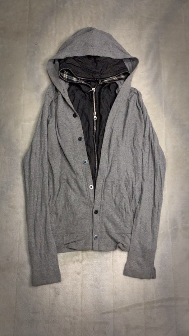 Michel klein layered jacket double hood (Category: Coats, Jackets and Outerwear) located in Aloran. Submitted by cowskin_927 (Listing ID 1464573088, Image 2). Description: Michel klein double hood Size medium 20 x 27 No flaws.