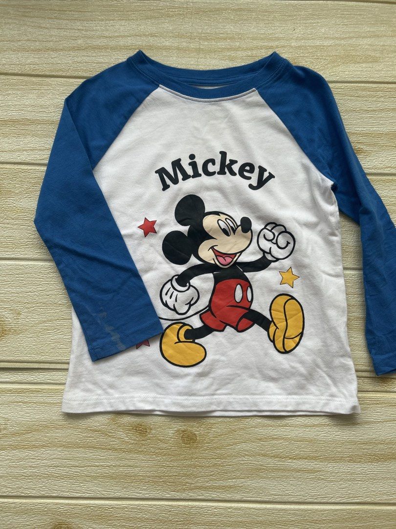 Mickey longsleeve shirt (Category: Babies & Kids Fashion) located in Cebu City. Submitted by yjainani (Listing ID 1464591693, Image 1). Description: with flaw fits 5T.