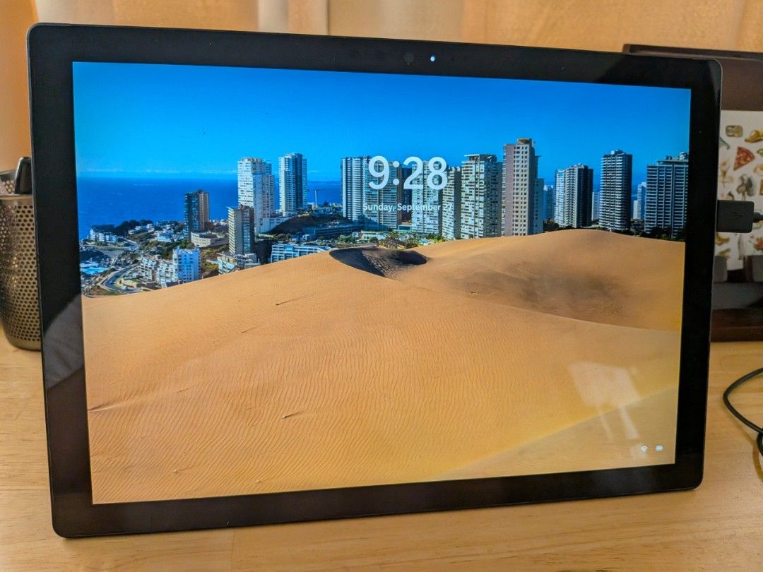 Microsoft Surface Pro 6 2-in-1 Tablet with Keyboard (Category: Laptops & Notebooks) located in Paranaque City. Submitted by kaceys_closet (Listing ID 1464577041, Image 3). Description: - 2nd hand - 15 days personal warranty - COP or Meetup Location: Alabang, Sucat, or Makati City -Battery: 75% -Specifiactions: Core i5 8th Generation 8gb Ram 256gb SSD Intel UHD Graphics 620 Display Memory 128MB Shared display memory 4054 1x usb 3.0 3.5 headphone j