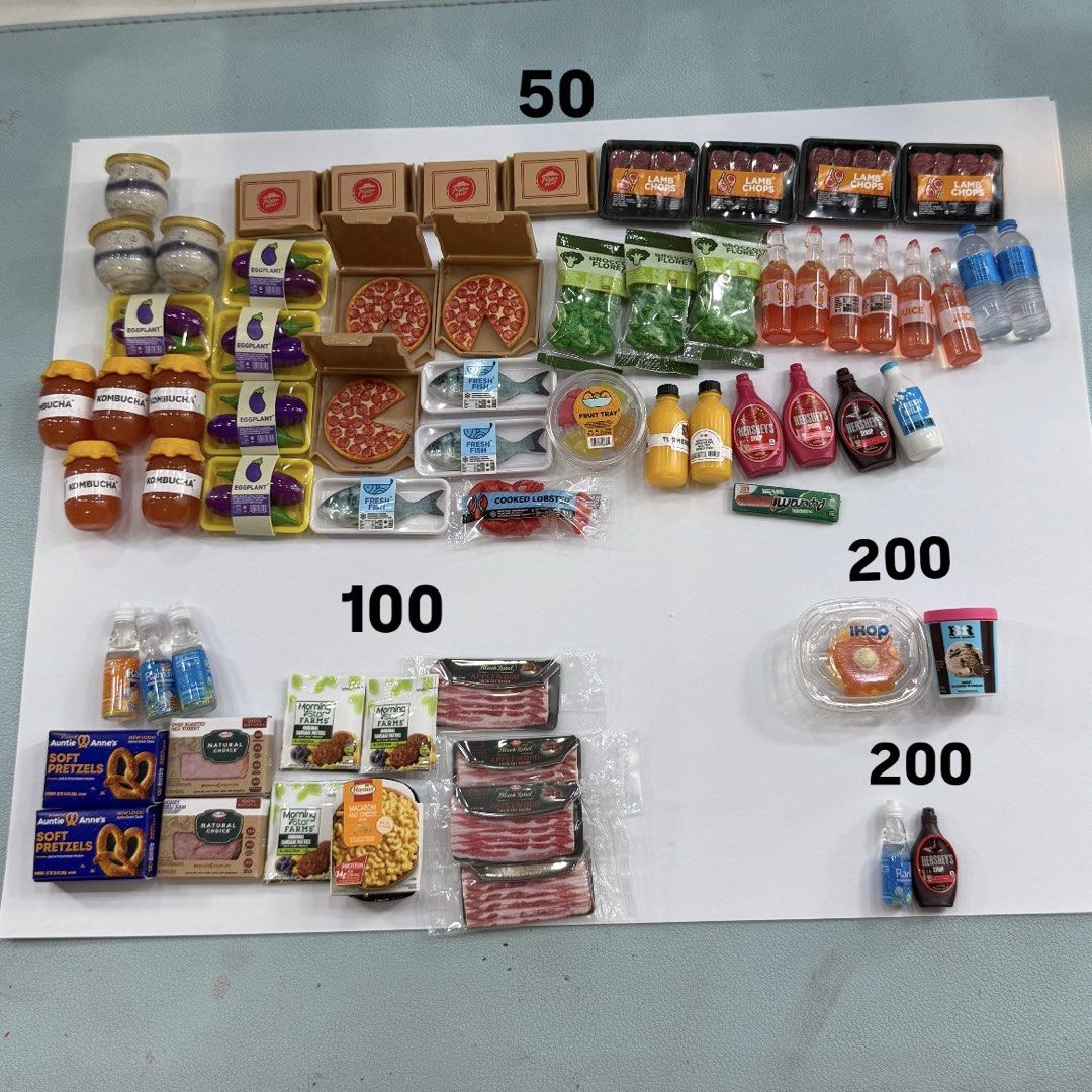Mini Brands Fill the Fridge Toy (Category: Kids Toys) located in Caloocan City. Submitted by preloveditemsbyyana (Listing ID 1464749829, Image 1). Description: - Massive bundle of mini toy food items - Includes pizzas, drinks, meats, snacks, breakfast foods, and desserts - Ideal for dollhouse setups, collectors, and photography projects - Great variety across multiple categories.