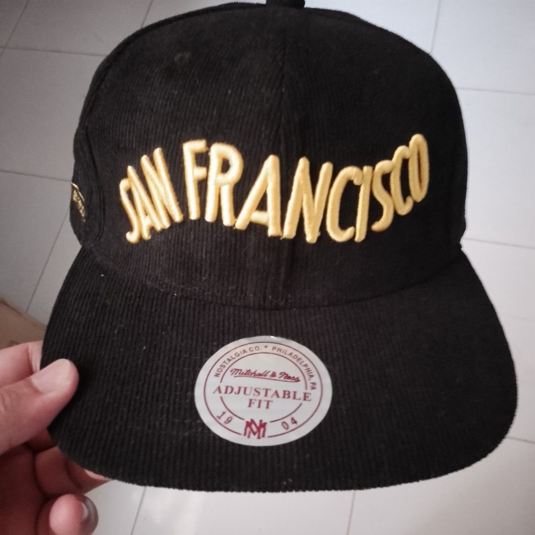 Mitchell and Ness "San Francisco GSW" Snap Back (HQR) (Category: Caps & Hats) located in Calumpit. Submitted by BCHThriftShop (Listing ID 1464660184, Image 2). Description: Note: Pls! Refer to the dimensions for proper fit🔥 📌Size : Adult Snapback 📌Issue : N/A 📌Color rate : 10/10 📌Condition: Brand New 📍Due to the brightness, the photo may differ from the actual one💡 🙏Pls! message us if you need further informationℹ️ +SF thru LBC or J&T 📦.