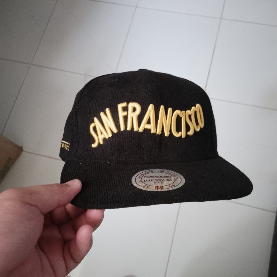 Mitchell and Ness "San Francisco GSW" Snap Back (HQR) (Category: Caps & Hats) located in Calumpit. Submitted by BCHThriftShop (Listing ID 1464660184, Image 1). Description: Note: Pls! Refer to the dimensions for proper fit🔥 📌Size : Adult Snapback 📌Issue : N/A 📌Color rate : 10/10 📌Condition: Brand New 📍Due to the brightness, the photo may differ from the actual one💡 🙏Pls! message us if you need further informationℹ️ +SF thru LBC or J&T 📦.