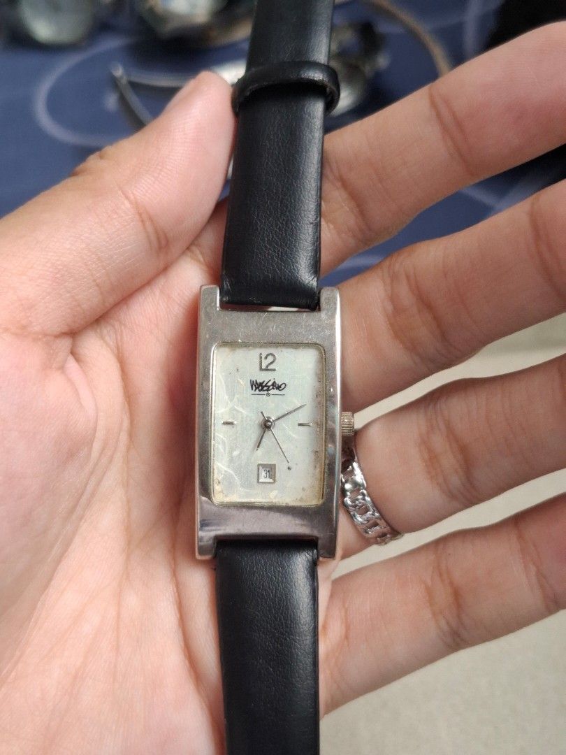 Mossimo Watch (Category: Women's Watches) located in Abucay. Submitted by icia_marie18 (Listing ID 1464578056, Image 3). Description: Mossimo Watch issues: dirty dial, changed straps, loose back case but di naman po natatanggal basta-basta, minor scratches https://docs.google.com/document/d/1I_M68TTDUD5tK50Sb05XvoD-tLdJxZakxW4op9uavV0/edit?usp=drivesdk.