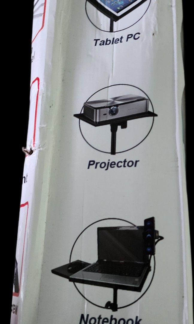Multi- function projector Tripod (Category: Tripods & Monopods) located in Baguio. Submitted by coffeesilvershadow_28 (Listing ID 1464756046, Image 2). Description: - From HK box - Ngarag lang po ung box ang minimal scratches po. Wala din po ung pang phone stand nya - Suitable for Laptops, Projector, Sound media equipment. - Magnetic po ung lapagan and with 3 wheels po. - Baguio dropping - Jnt shipping- Payment first plus sf before shipping.