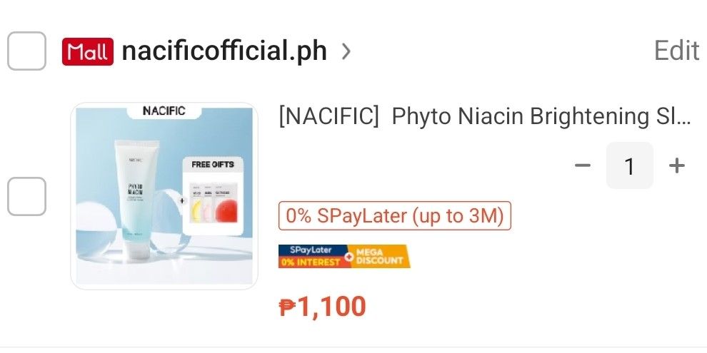 Nacific Phyto Niacin Brightening Sleeping Pack (Category: Face Care) located in Makati City. Submitted by lovethyskin567 (Listing ID 1464643179, Image 2). Description: 📌ORIGINAL, BRAND NEW AND SEALED 📌EXPIRY:2028 ✨can provide proof of authenticity ✨can send actual pictures of the item 💸mop: gcash 🚛mod: j&t, grab, lalamove.