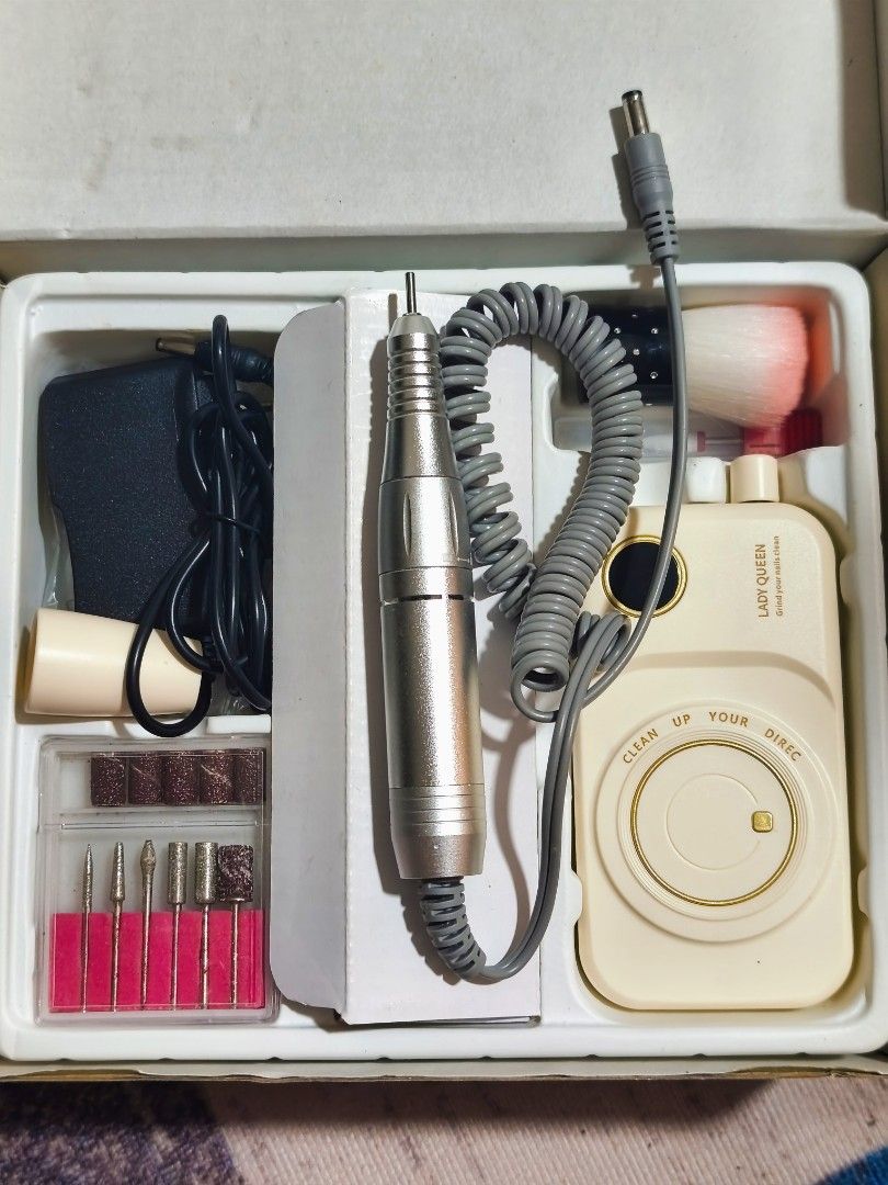 NAIL TECH STARTER BUNDLE!!! 💅 (Category: Hands & Nails) located in Caloocan City. Submitted by g.collections (Listing ID 1464711749, Image 2). Description: - All-in-one DIY nail art set, perfect for beginners and practice - Includes Lady Queen 35000 RPM electric nail drill - Includes SUNone UV/LED nail lamp for fast curing - Comes with multiple UR Sugar gel polishes and soft gel tips box - Essential tools included: files, nipper, and prep liquid