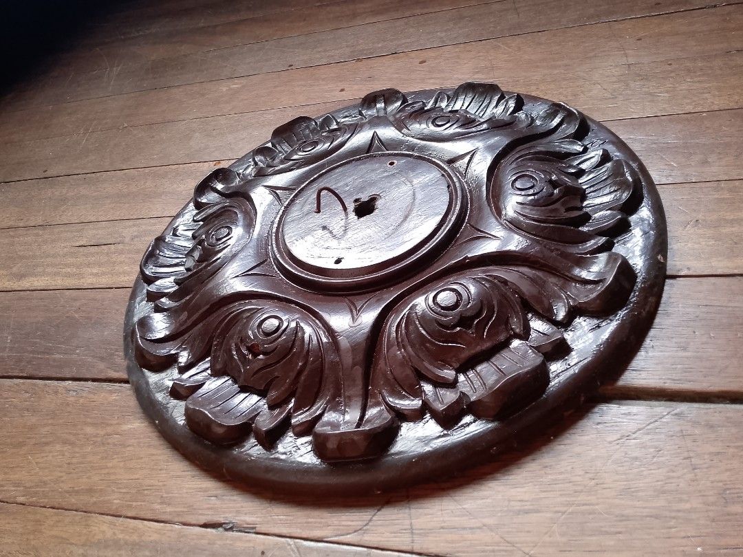 Narra wood round console (Category: Other Home Decor) located in Malabon City. Submitted by bugoy18 (Listing ID 1464657970, Image 3). Description: Narra wood round console stand for santo of any figure solid narra pm price.
