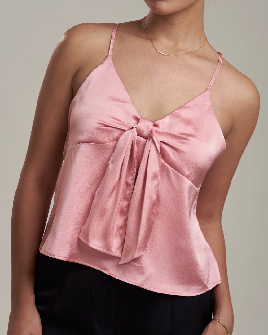 just because natalia top pink (Category: Sleeveless) located in Cebu City. Submitted by plsbuymyclothes (Listing ID 1464709787, Image 2). Description: Details: V-neckline Adjustable Straps Babydoll Silhouette Fabric Content: Silk.