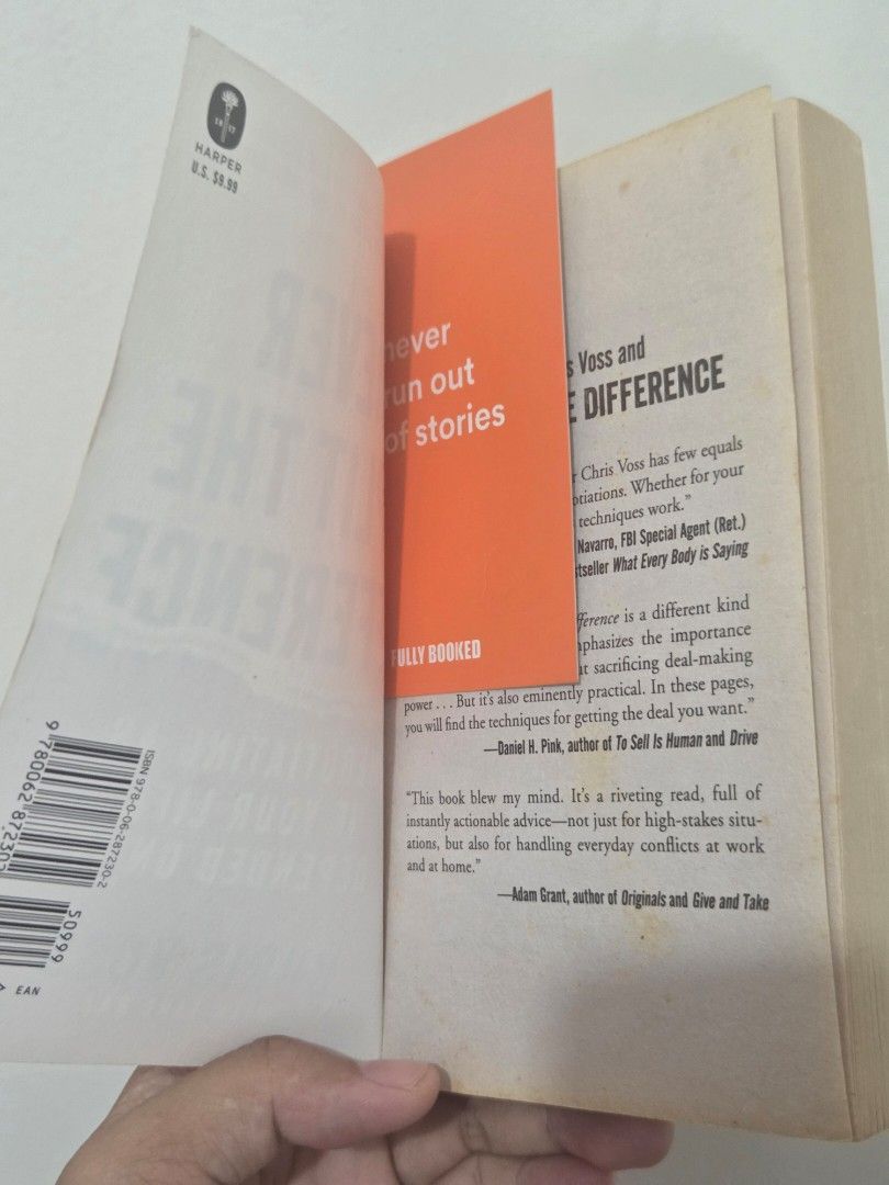 Never Split the Difference by Chris Voss - Negotiation Book (Category: Storybooks) located in Santa Rosa. Submitted by prelovvdd (Listing ID 1464603438, Image 3). Description: - Learn negotiation tactics from a former FBI hostage negotiator. - Discover field-tested tools for talking anyone into (or out of) anything. - Handle high-stakes negotiations, business deals, and everyday conflicts. - A riveting read with practical, actionable advice..