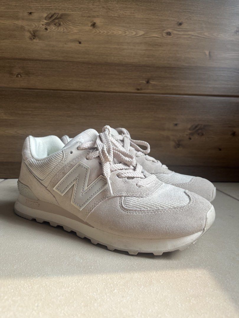 New Balance 574 Sneakers Angora (Category: Sneakers) located in Taguig. Submitted by victoriadl (Listing ID 1464656236, Image 1). Description: - Used less than five times only - Super comfy even for long walks!!! - Reason for selling: too many footwear alr SRP: ₱5,000+ .