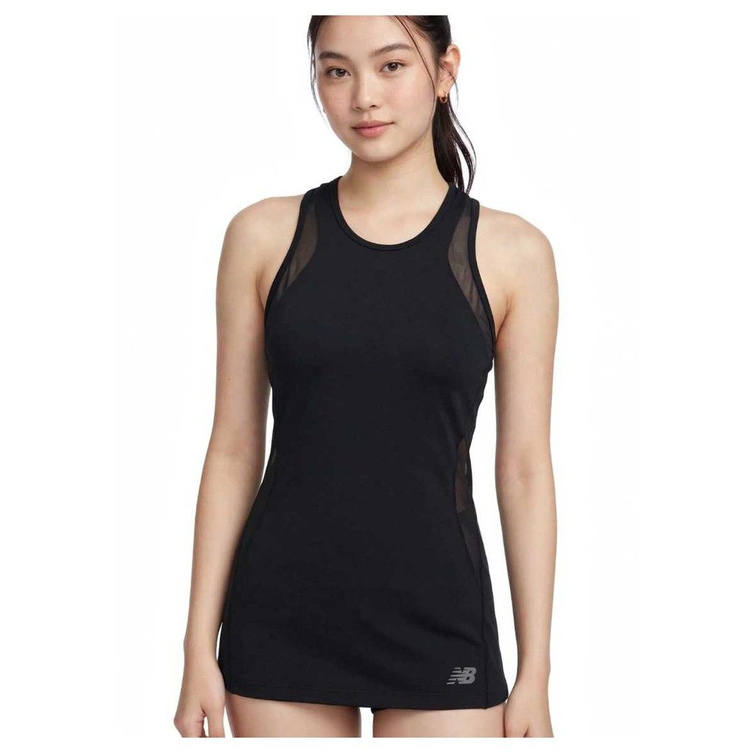 New Balance Tank Top (Category: Activewear) located in Rizal. Submitted by timeless_shop (Listing ID 1464628981, Image 1). Description: 🔥 ORIGINAL New Balance Black Tank Top - Racerback Mesh 📏 Length: 23 inches 📏 Width: 13 inches lay flat 👗 Size: Fit Small Frame 🎨 Color: Black - buo pa, hindi kupas! ✂️ Style: Racerback Tank - Mesh detailing sa likod at gilid! 💯 Condition: 10/10 Good Condition - Like New Almost! ✨ 🎨 Color Rate: 10/10 - Itim